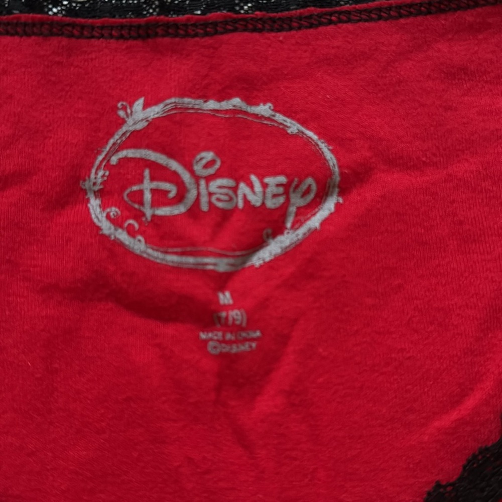 🎀Set of two Disney Mickey Minnie Red Gray Tank Pajama Tops juniors medium 7/9 - Picture 4 of 6